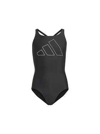 ADIDAS | Costume da bagno da ragazza Big Bars | schwarz
